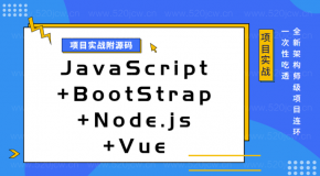 2020全新一次性吃透JavaScript+BootStrap+Node.js+Vue项目实战 附源码 12GB