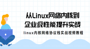  从Linux网络内核到企业级性能提升实战 linux内核网络协议栈实战视频教程